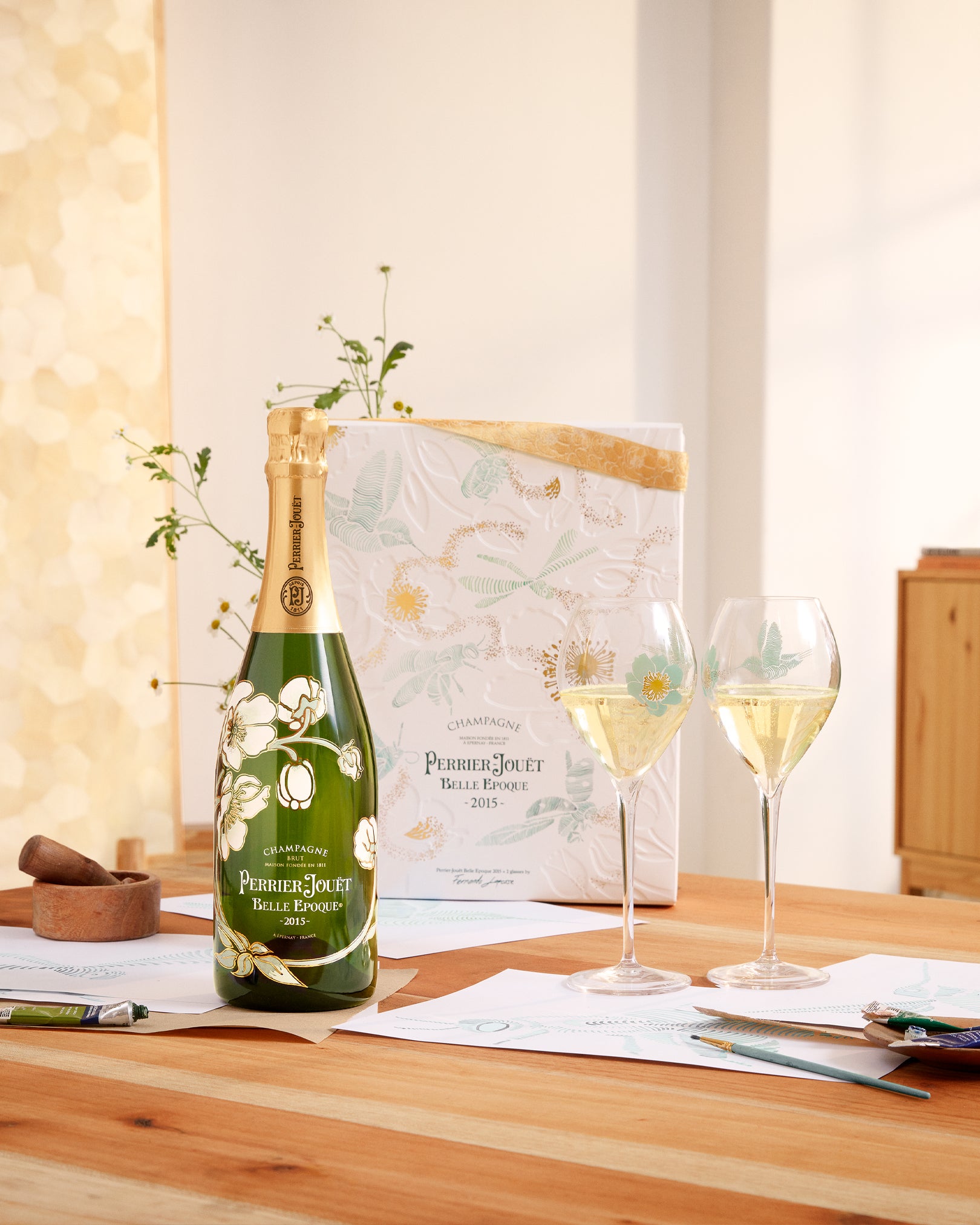 Giftbox Belle Epoque 2015 Brut plus 2 flutes