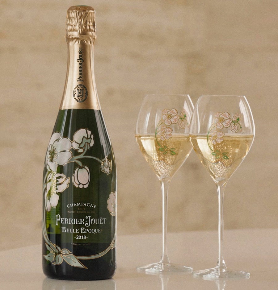 Belle Epoque 2018 with 2 glasses