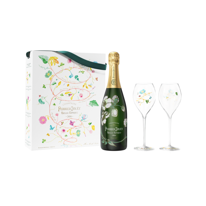 Marcin Rusak limited Edition Belle Epoque Brut 2016 with 2 flutes