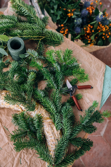Christmas wreath Step 2
