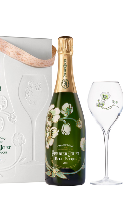 Perrier Jouët Belle Epoque Brut with flutes and giftbox
