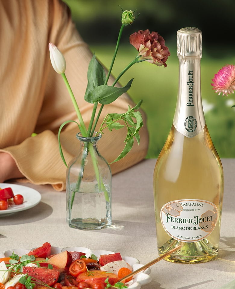 Blanc de Blancs on a table