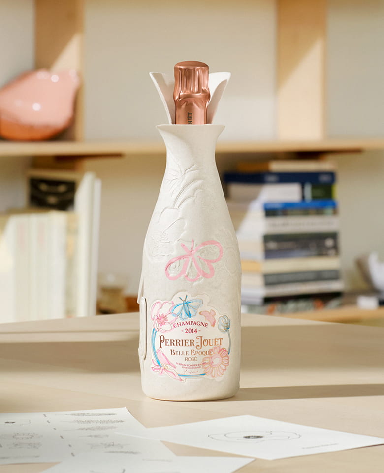 Limited Edition Belle Epoque Cocoon Rosé  2014 Formafantasma closed on a table