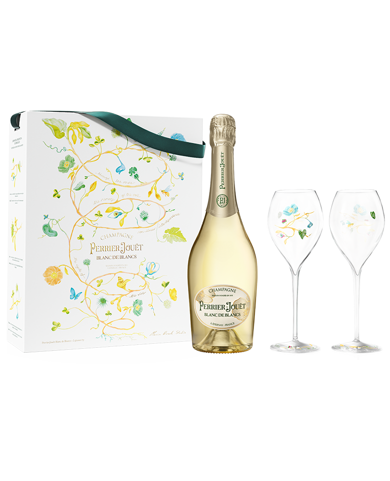 Limited Edition Blanc de Blancs Giftbox with 2 flutes Marcin Rusak - packshot