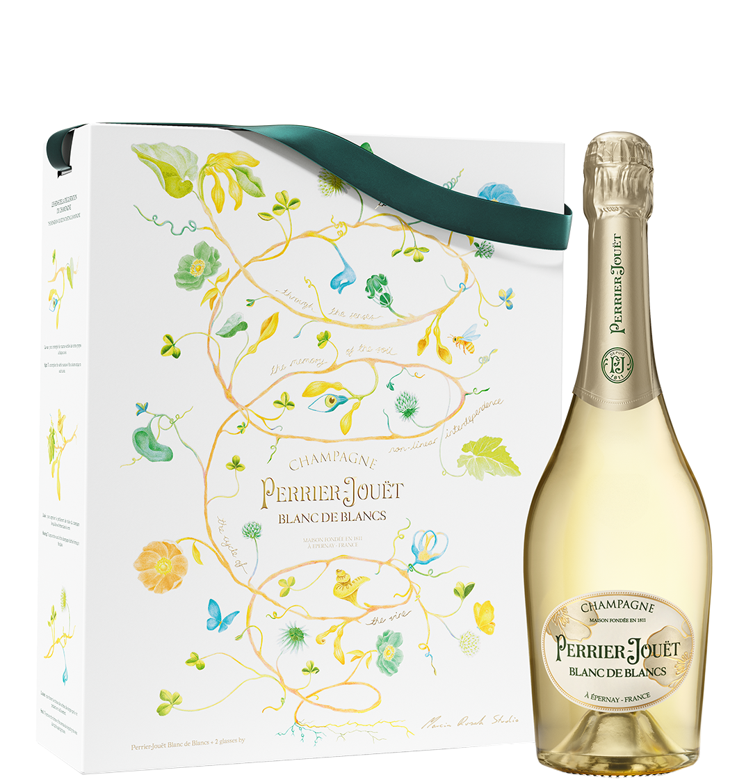 Limited Edition Blanc de Blancs with 2 flutes by Marcin Rusak