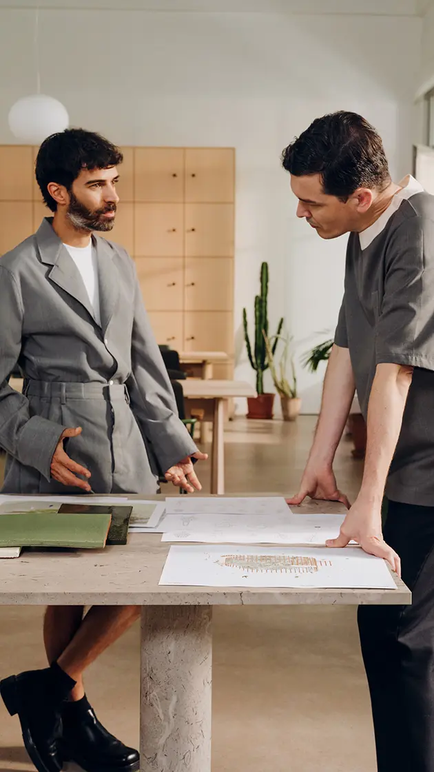 Formafantasma in their workshop in Milan