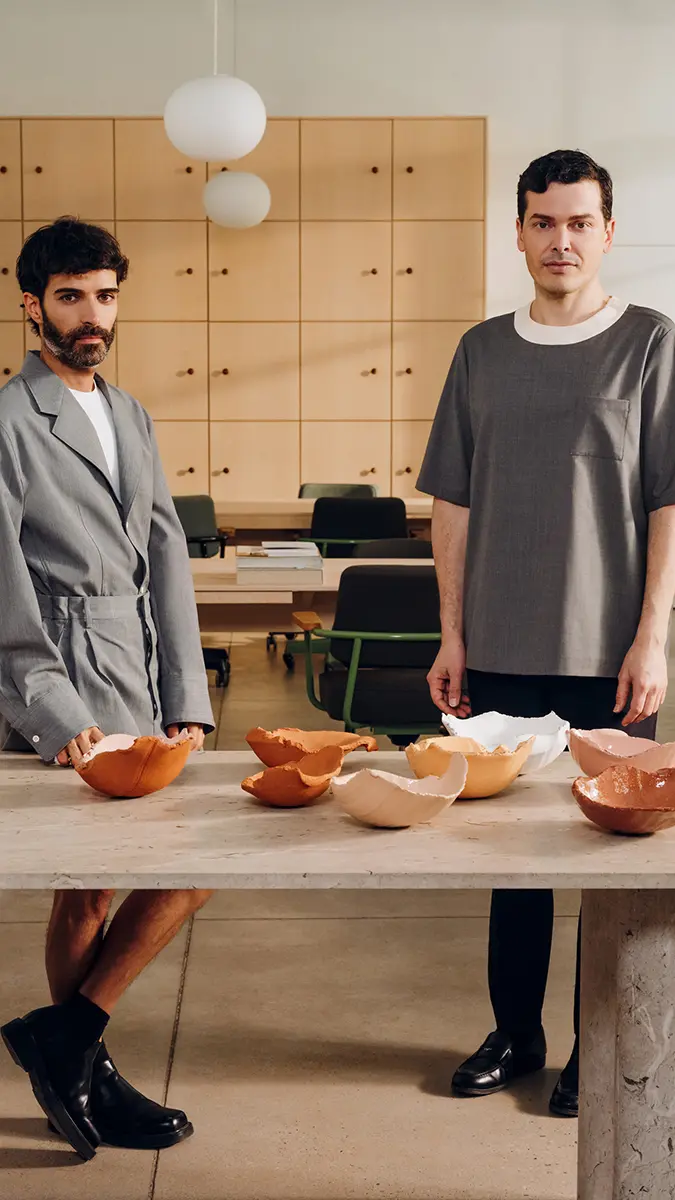 Formafantasma in their workshop in Milan