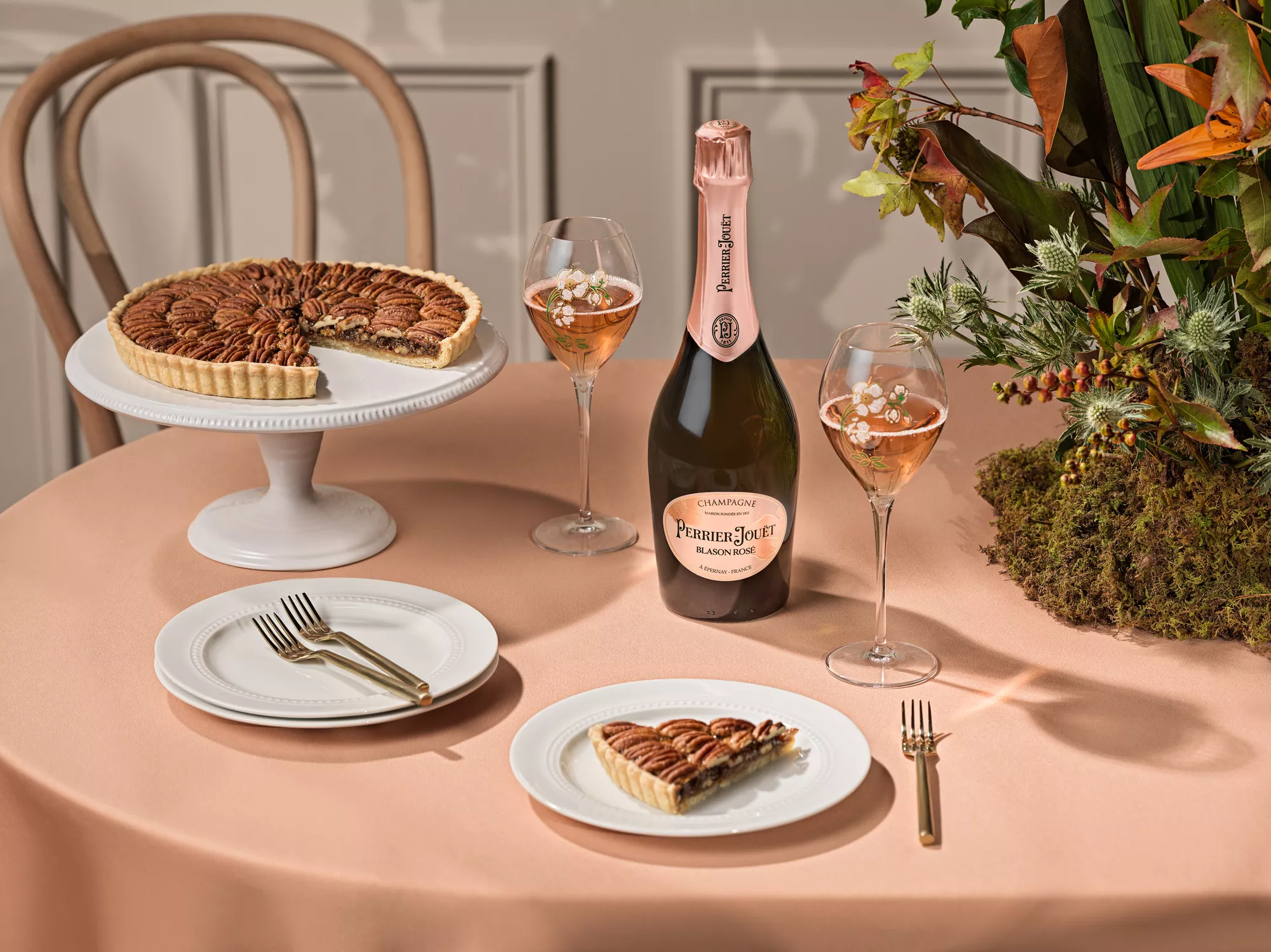 Recipe Pecan Pie Thanksgiving - Blason Rosé pairing