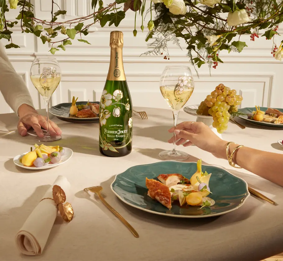 Roasted chicken with creamy polenta & Belle Epoque Brut 2014