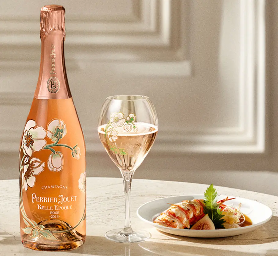 Blue lobster with Belle Epoque Rosé
