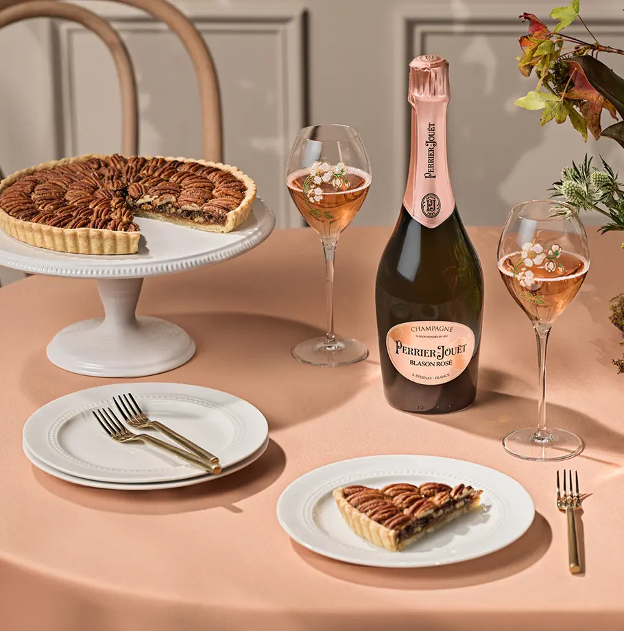 Pecan pie with orange zest