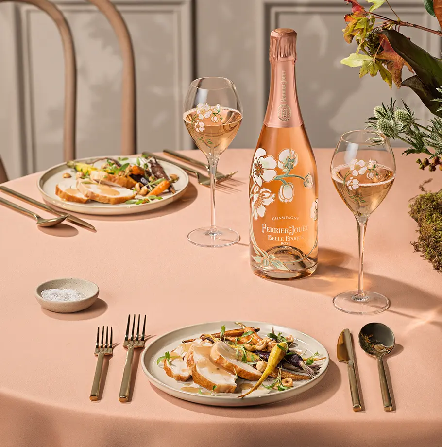 Roasted turkey with champagne gravy