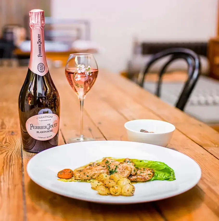 Veal Piccata with Blason Rosé